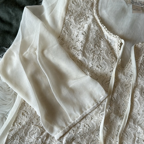 L u c k y  B r a n d • Vintage Y2K lace boho festival coastal cowgirl top - Picture 3 of 7